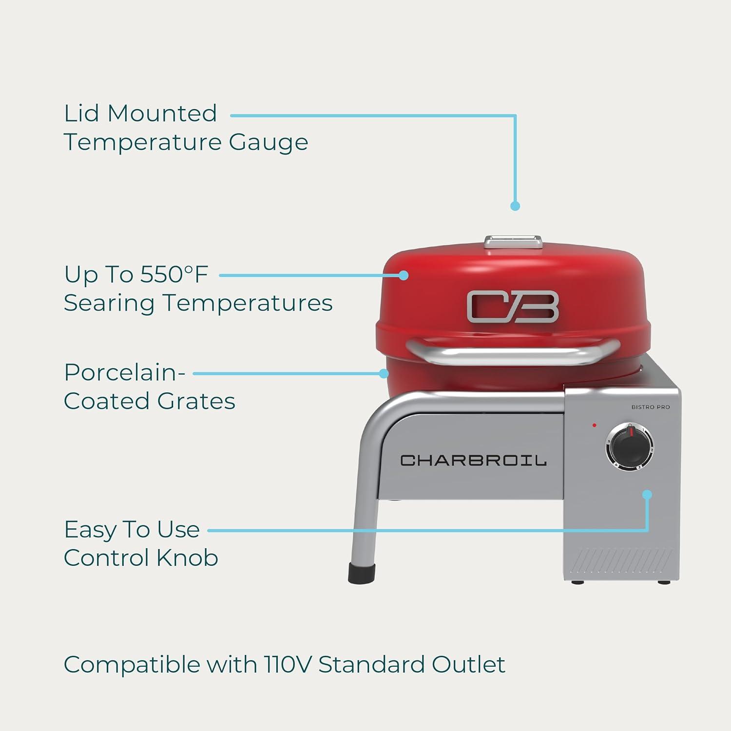 imageBistro Pro Tabletop Electric Grill Red 25302150Red