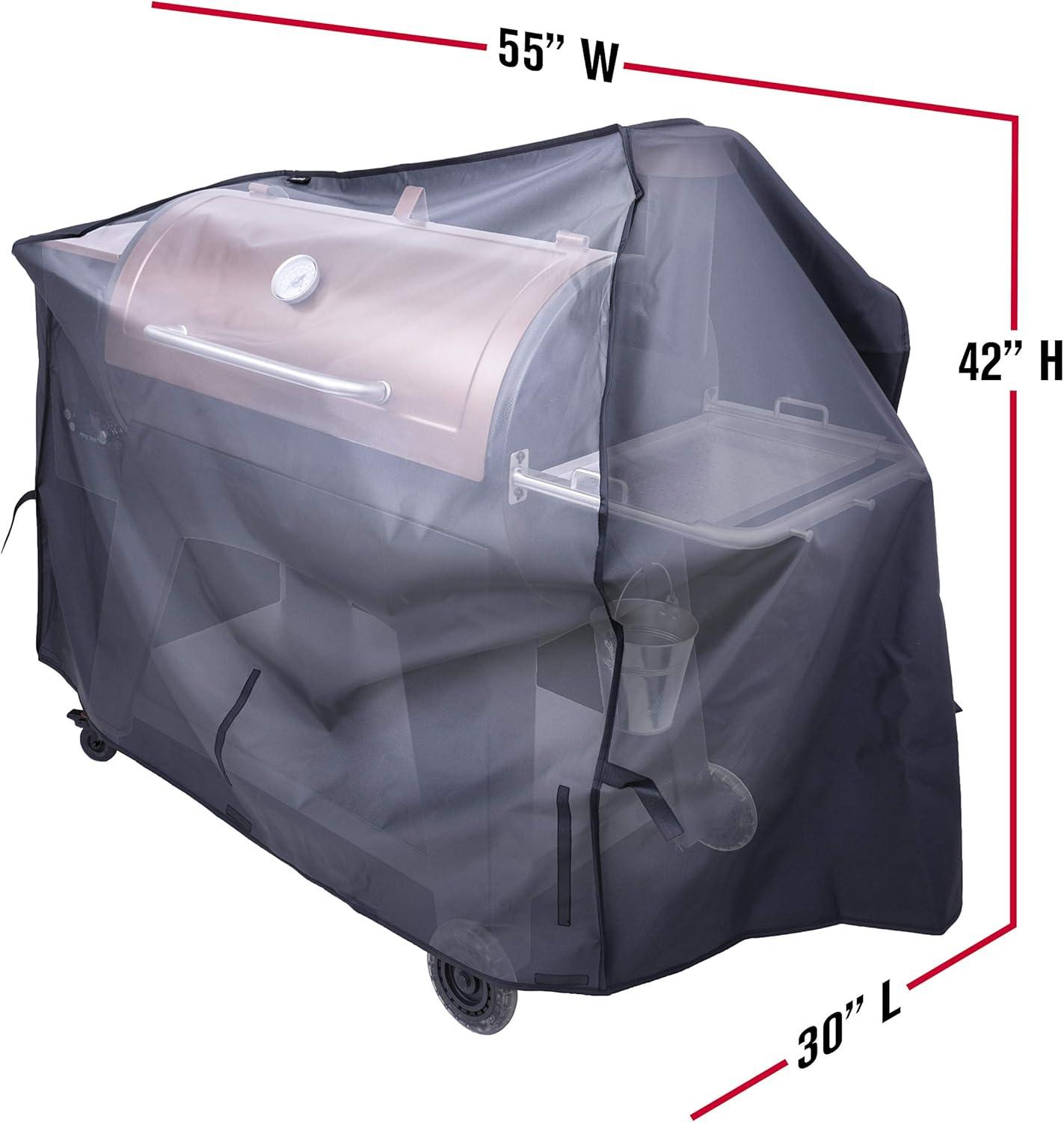 imageCharBroil 2346444P04 55inch Large Smoker Cover BlackLarge