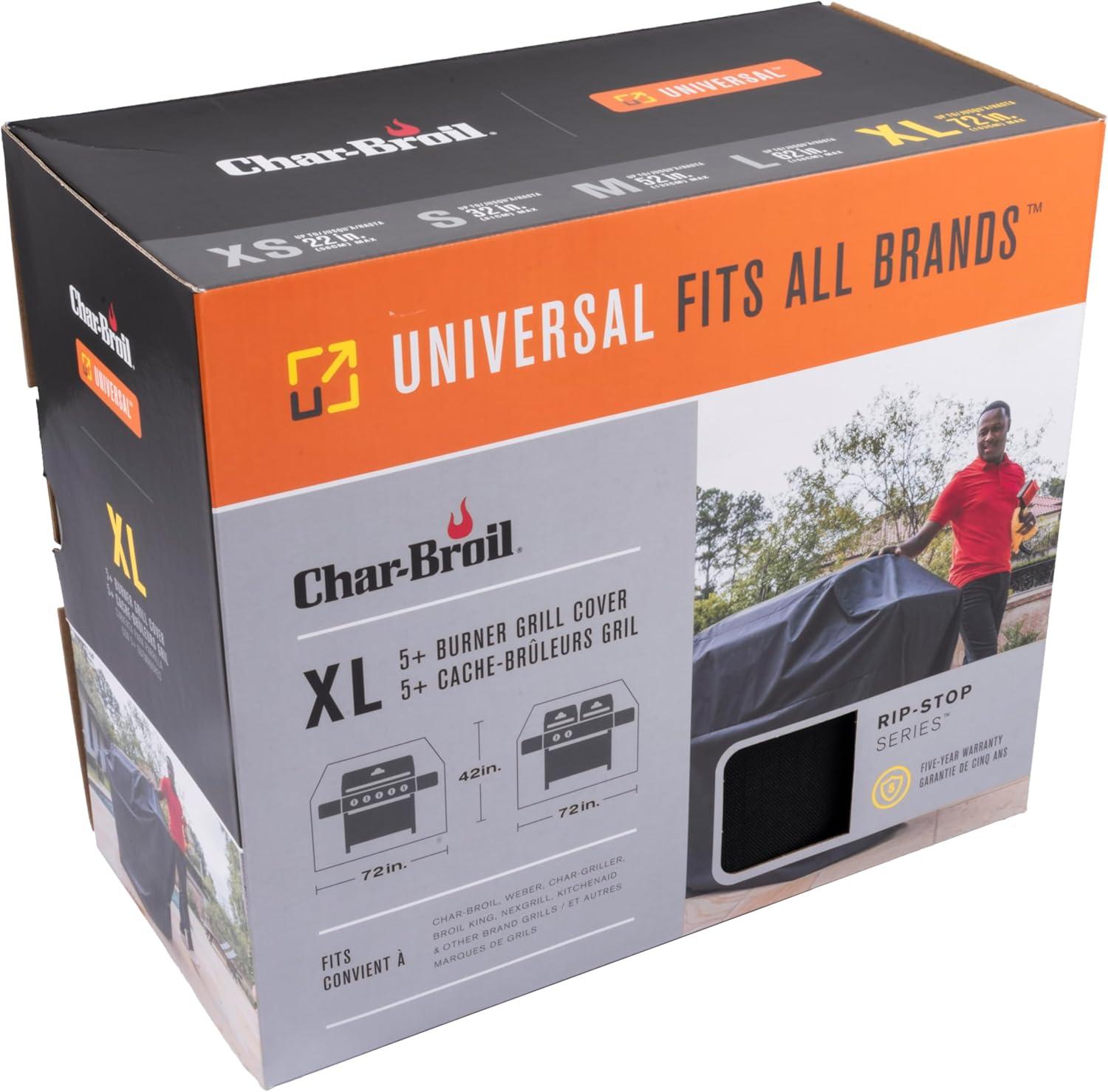 imageCharBroil 34 Burner Large RipStop Grill CoverBlack5 Burner Extra Large