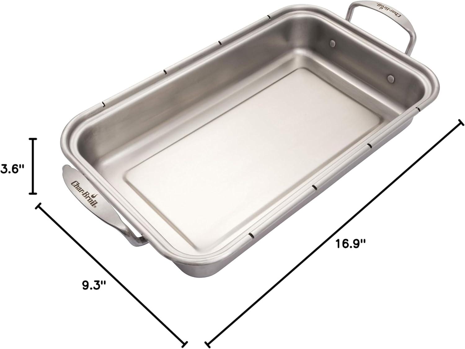 imageCharBroil 3526981P04 Grill Plus Roasting Pan amp Cutting Board Silver