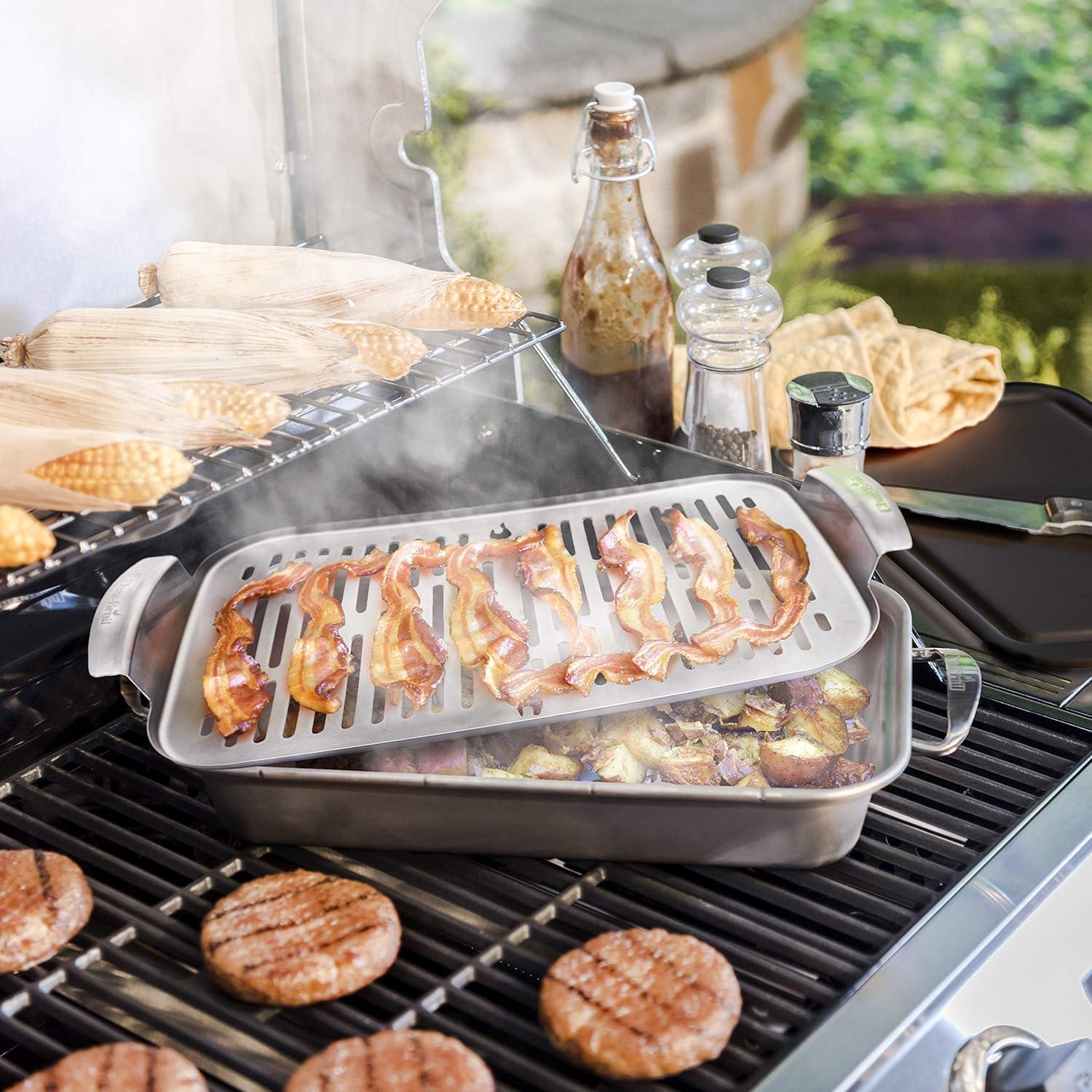imageCharBroil 5799314R06 Grill Plus Topper Silver 844Lx1401W