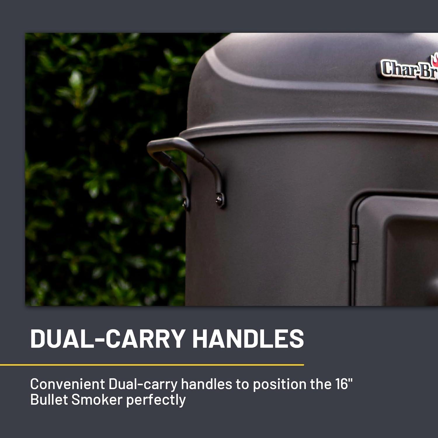 imageCharBroil Bullet Charcoal Smoker 16 18202075Black16