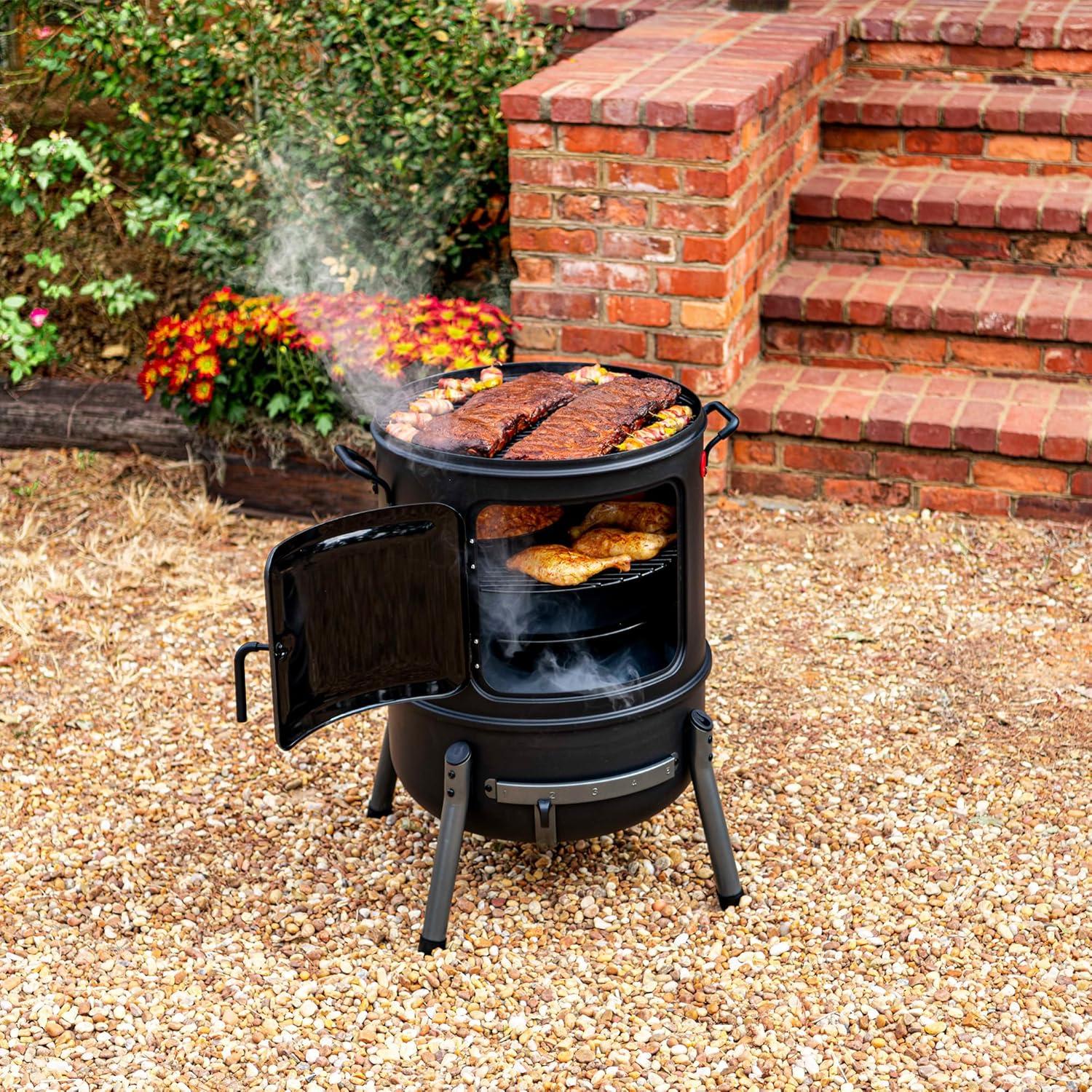 imageCharBroil Bullet Charcoal Smoker 16 18202075Black20