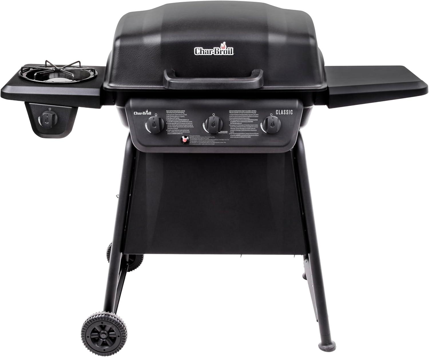 imageCharBroil Classic Series Convective 3Burner with Side Burner Propane Gas Stainless Steel Grill 463773817P23Burner
