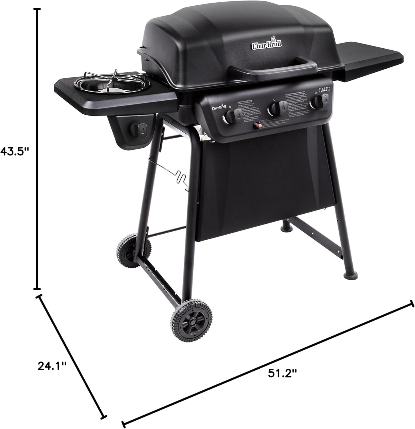 imageCharBroil Classic Series Convective 3Burner with Side Burner Propane Gas Stainless Steel Grill 463773817P23Burner