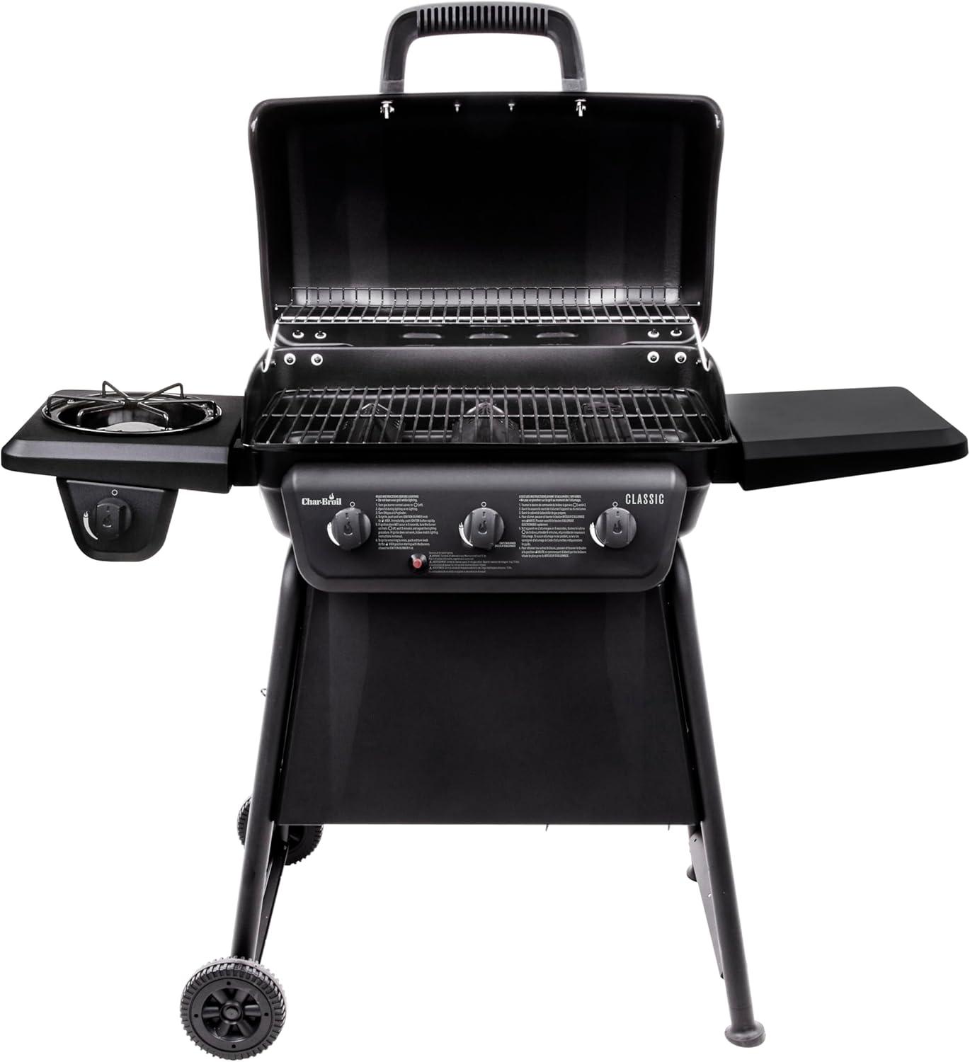 imageCharBroil Classic Series Convective 3Burner with Side Burner Propane Gas Stainless Steel Grill 463773817P23Burner