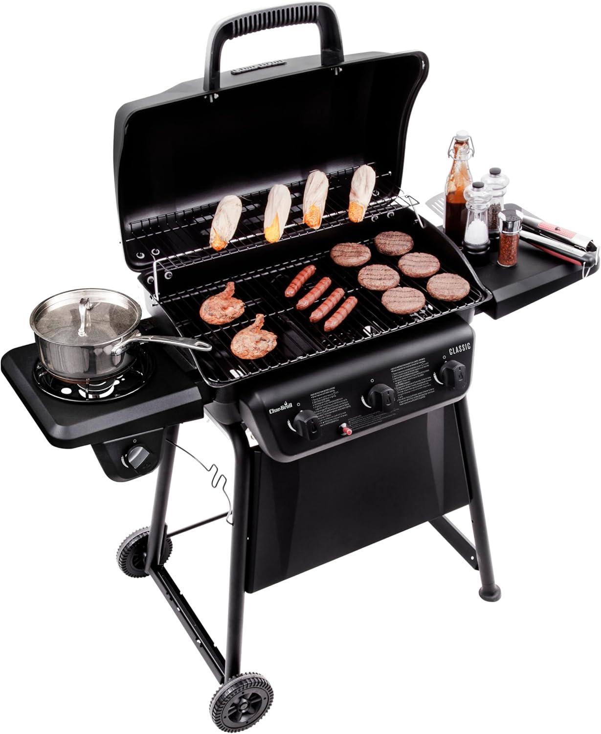 imageCharBroil Classic Series Convective 3Burner with Side Burner Propane Gas Stainless Steel Grill 463773817P23Burner