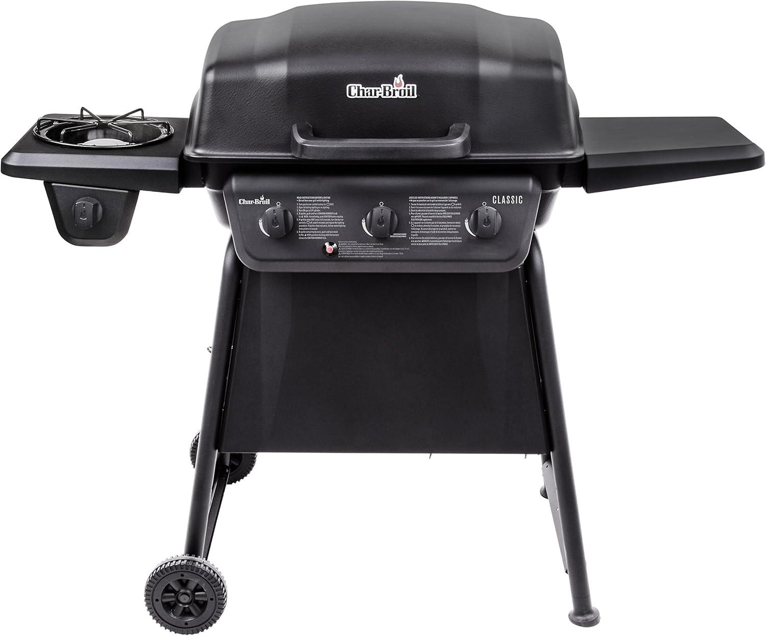 imageCharBroil Classic Series Convective 3Burner with Side Burner Propane Gas Stainless Steel Grill 463773817P23Burner