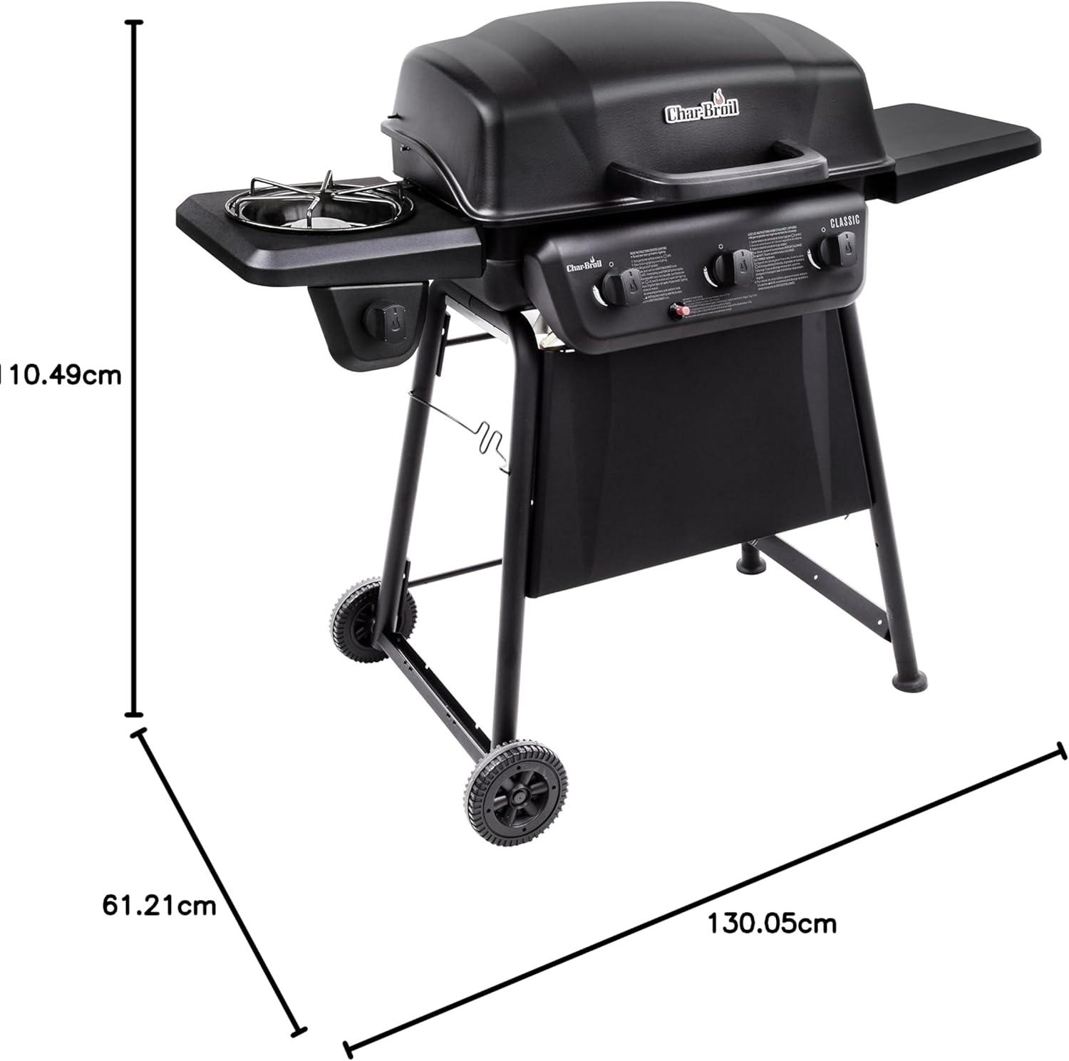 imageCharBroil Classic Series Convective 3Burner with Side Burner Propane Gas Stainless Steel Grill 463773817P23Burner