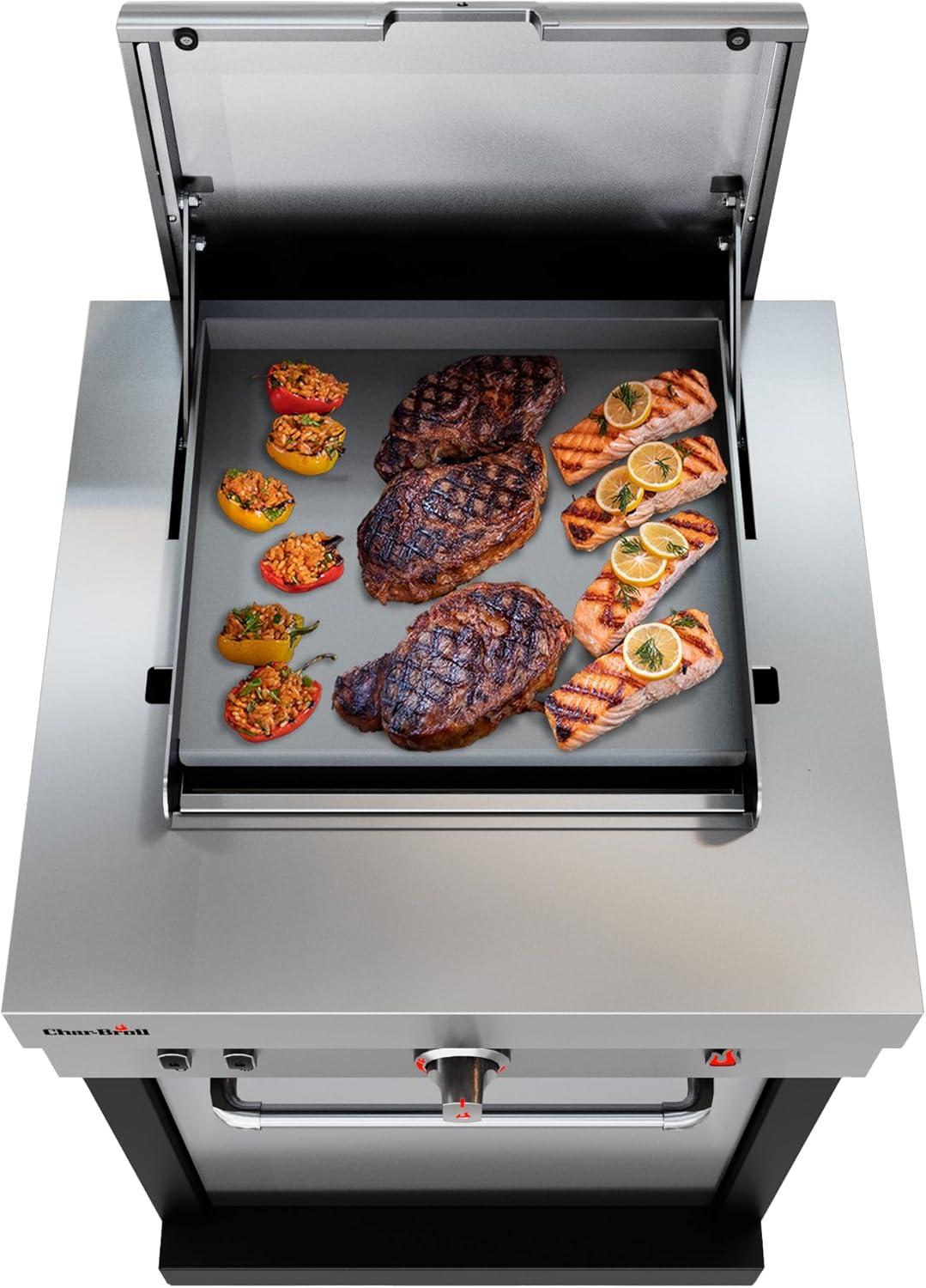 imageCharBroil Medallion Series Modular Outdoor Kitchen Convective 1Burner Propane Gas Stainless Steel Griddle 463246318