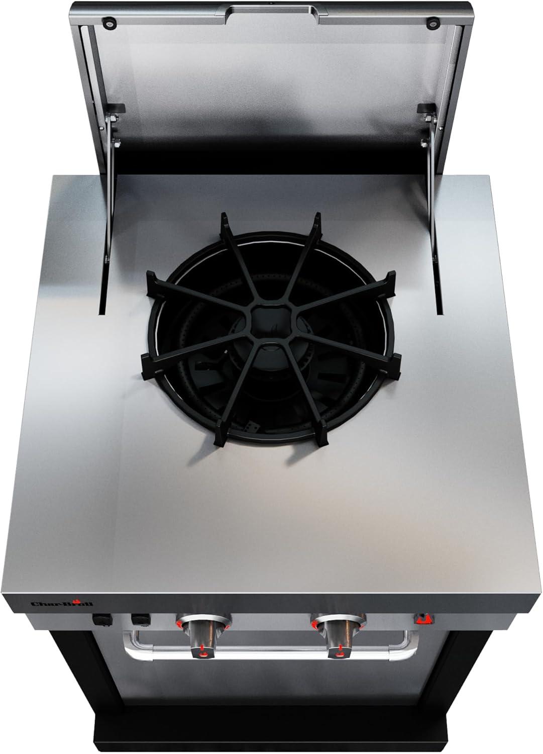 imageCharBroil Medallion Series Modular Outdoor Kitchen Dual Fuel Convective 2Burner Propane Gas Stainless Steel Stove Top 463246218