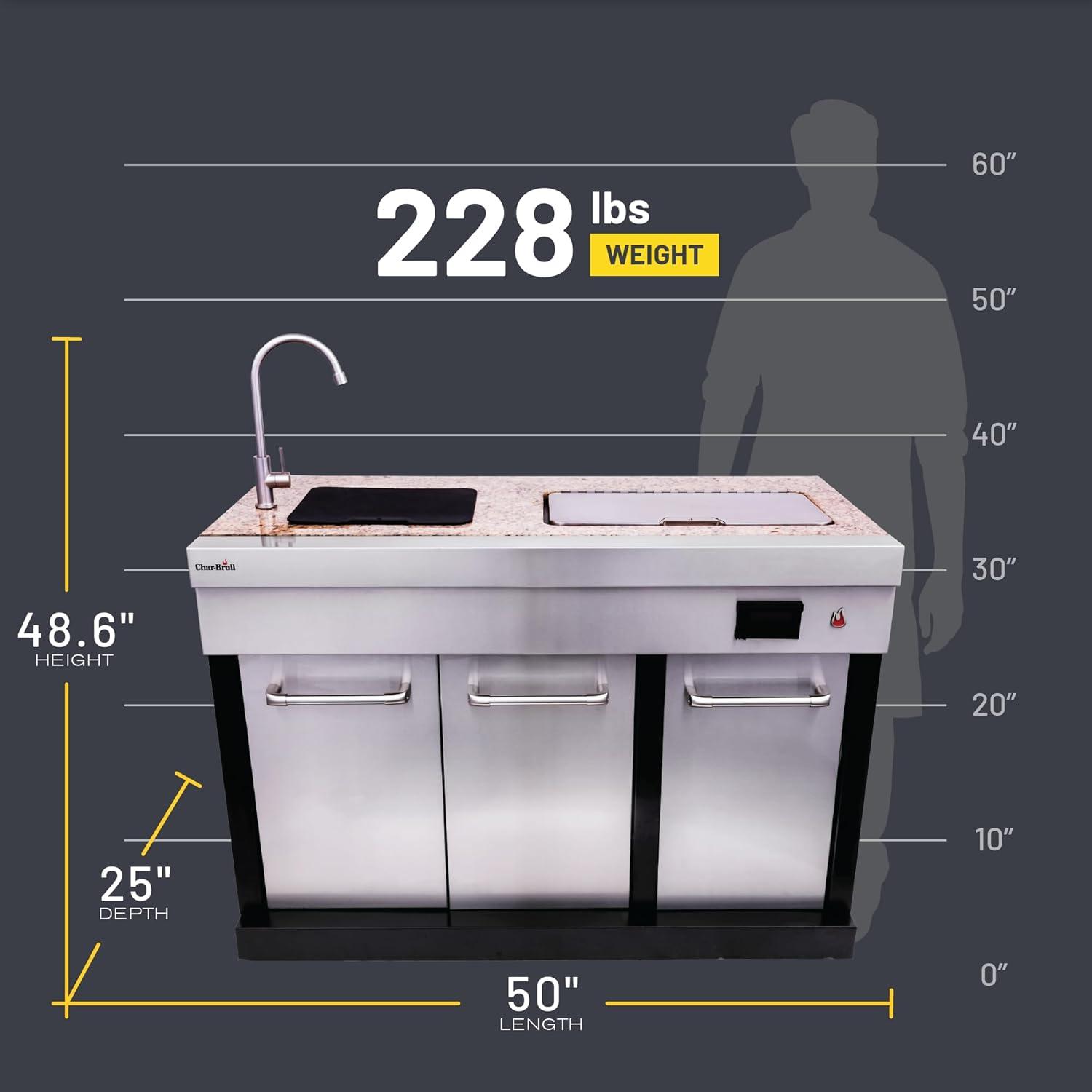 imageCharBroil Medallion Series Modular Outdoor Kitchen Stainless Steel Entertainment Module 463246418