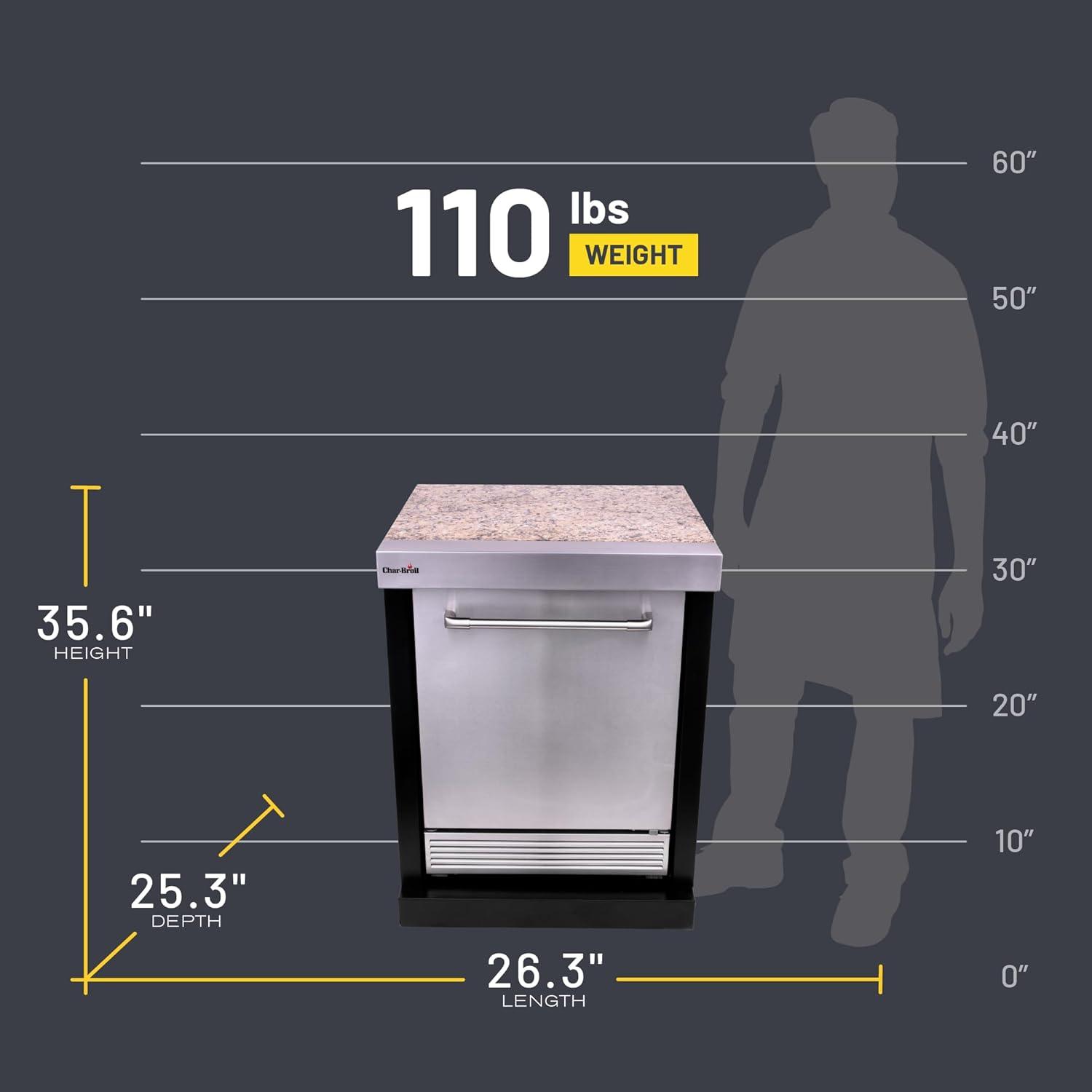 imageCharBroil Medallion Series Modular Outdoor Kitchen Stainless Steel Refrigerator 463246518