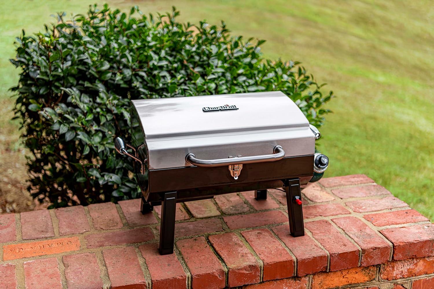 imageCharbroil 1Burner Portable Gas Grill Stainless Steel 465640214Stainless Steel Portable Grill