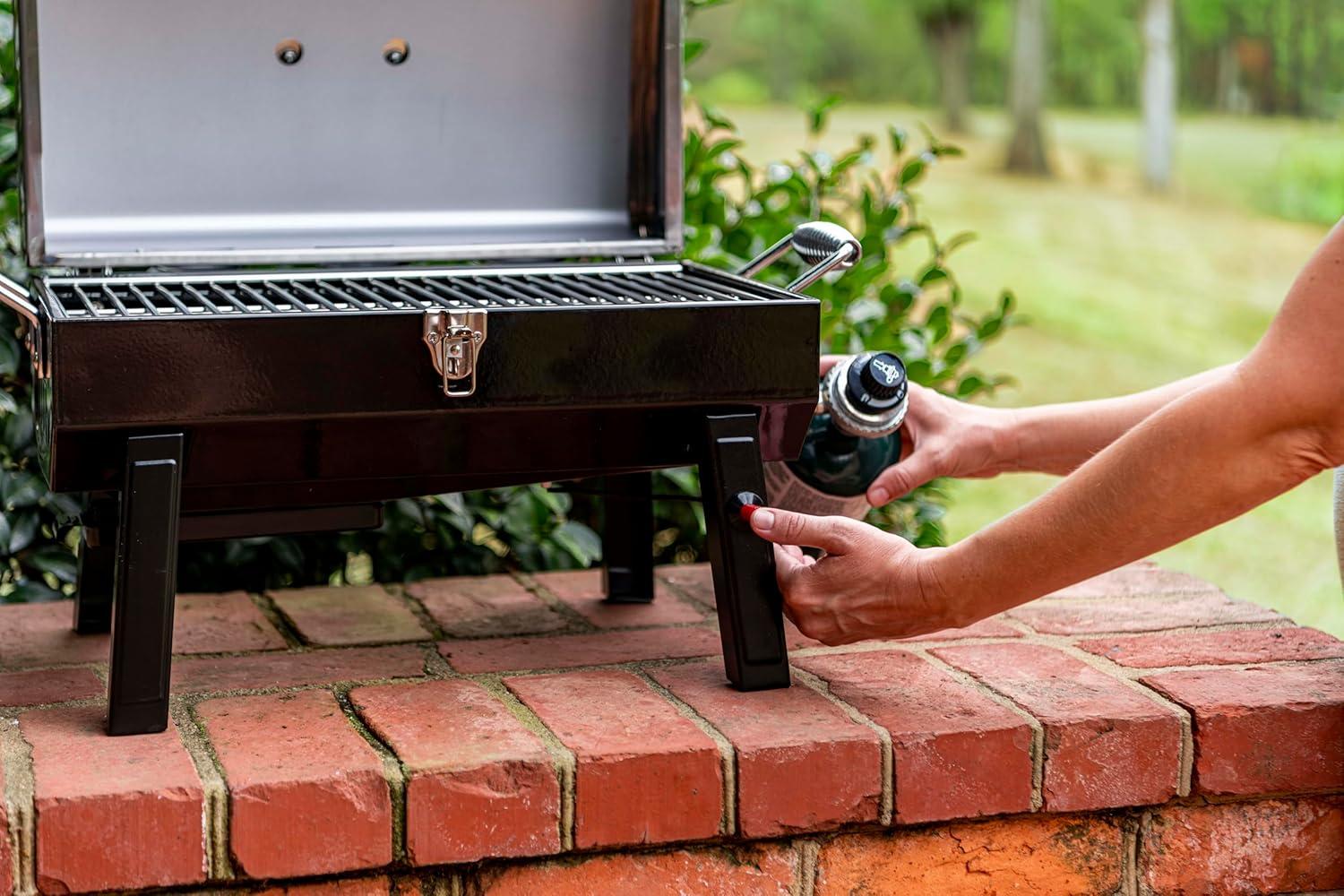 imageCharbroil 1Burner Portable Gas Grill Stainless Steel 465640214Stainless Steel Portable Grill