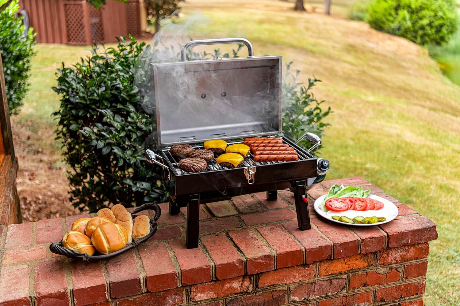 imageCharbroil 1Burner Portable Gas Grill Stainless Steel 465640214Stainless Steel Portable Grill