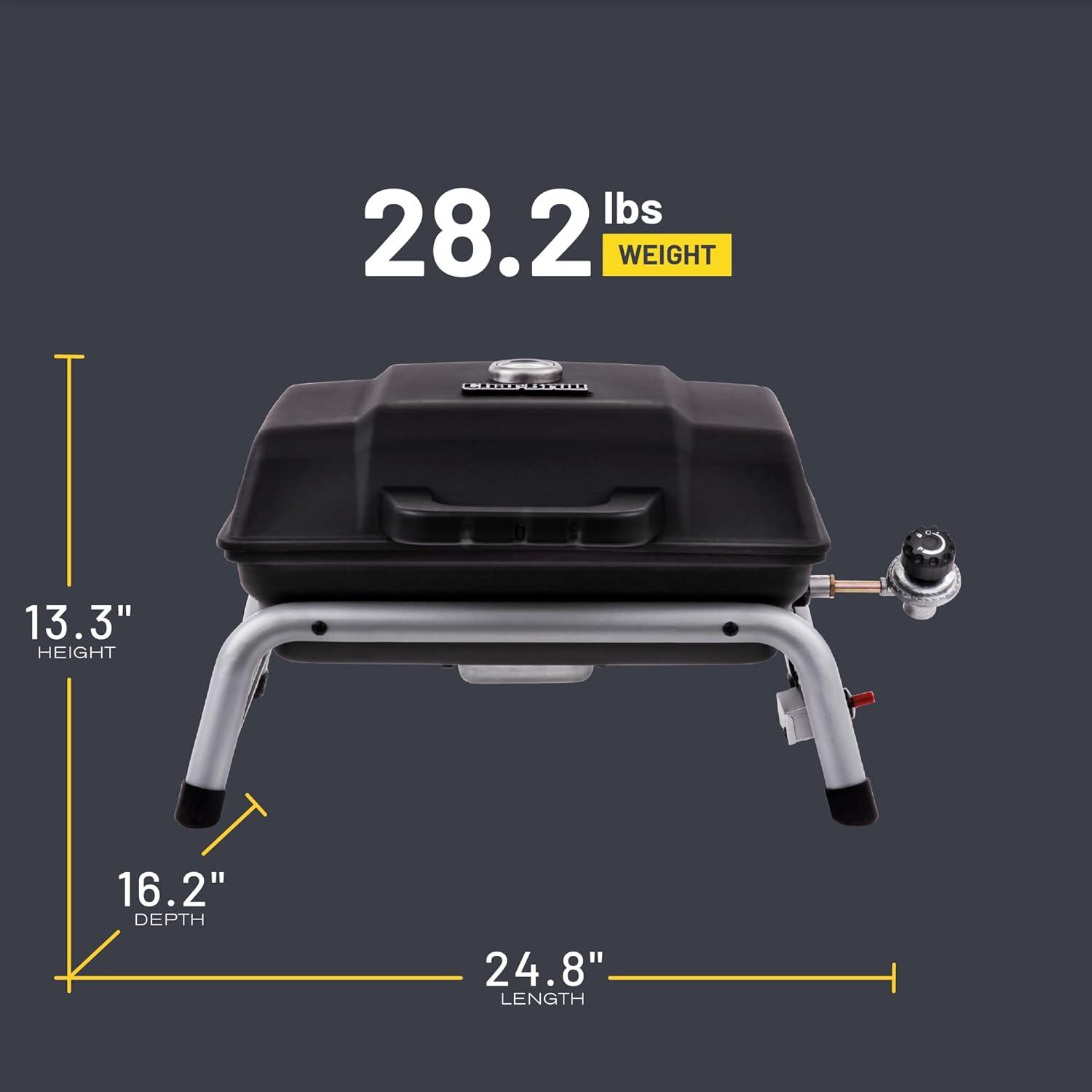 imageCharbroil 1Burner Portable Propane Gas Grill Black 17402049Portable Gas Grill