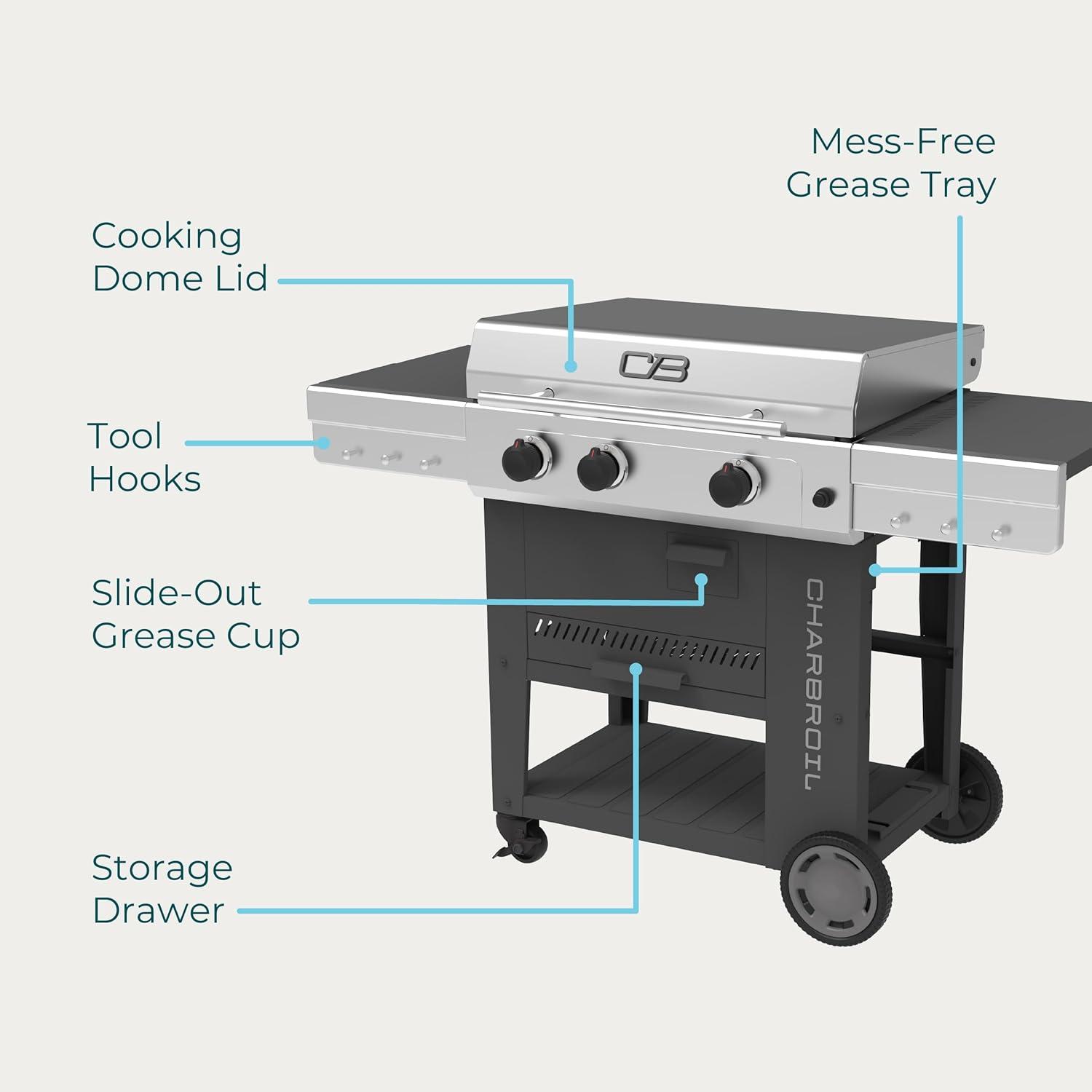 imageCharbroil 28 VersaTile 3Burner 5in1 Cooking Station 463717325