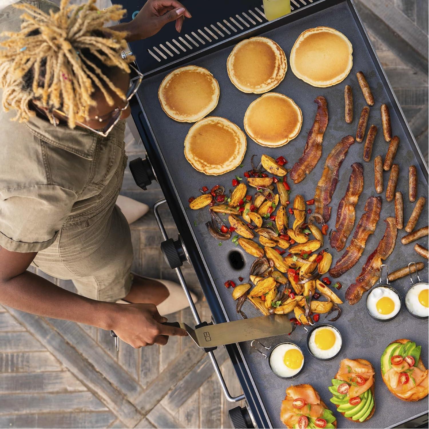 imageCharbroil 28 XL Performance Series Propane Gas Griddle with Cart 3 Burner Flat Top Grill Black 46325892436 4 Burner Flat Top Grill