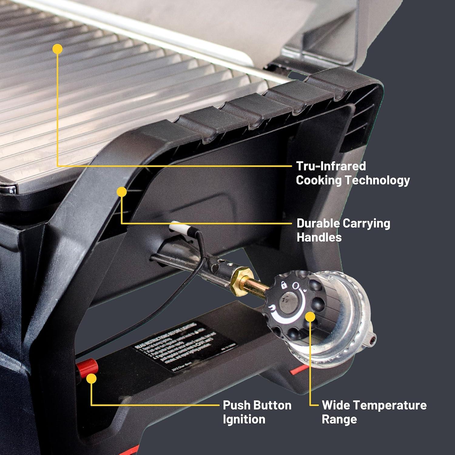 imageCharbroil Grill2Go X200 Portable Gas Grill Dark Grey 25409200Light Grey