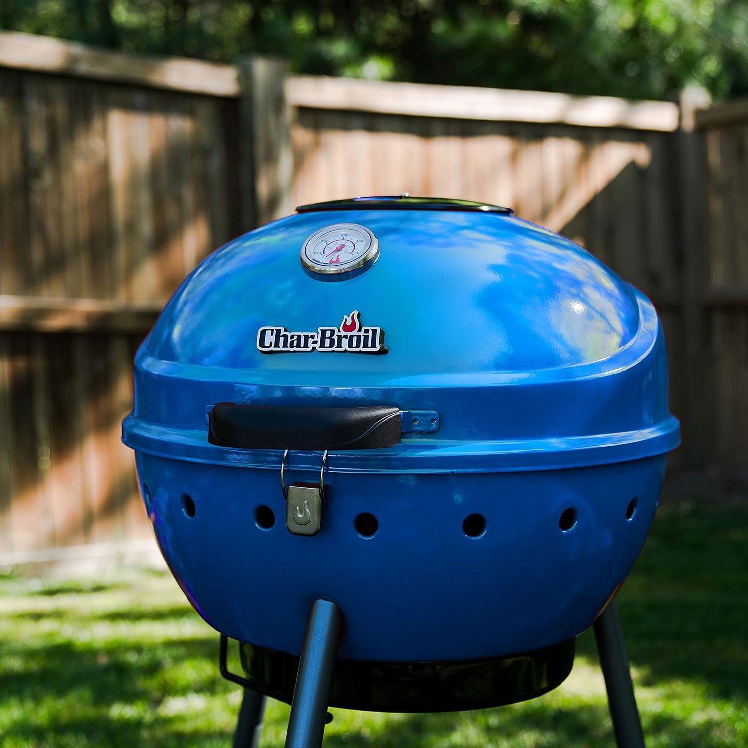 imageCharbroil Kettleman TRUInfrared Charcoal Grill Black 16301878Blue