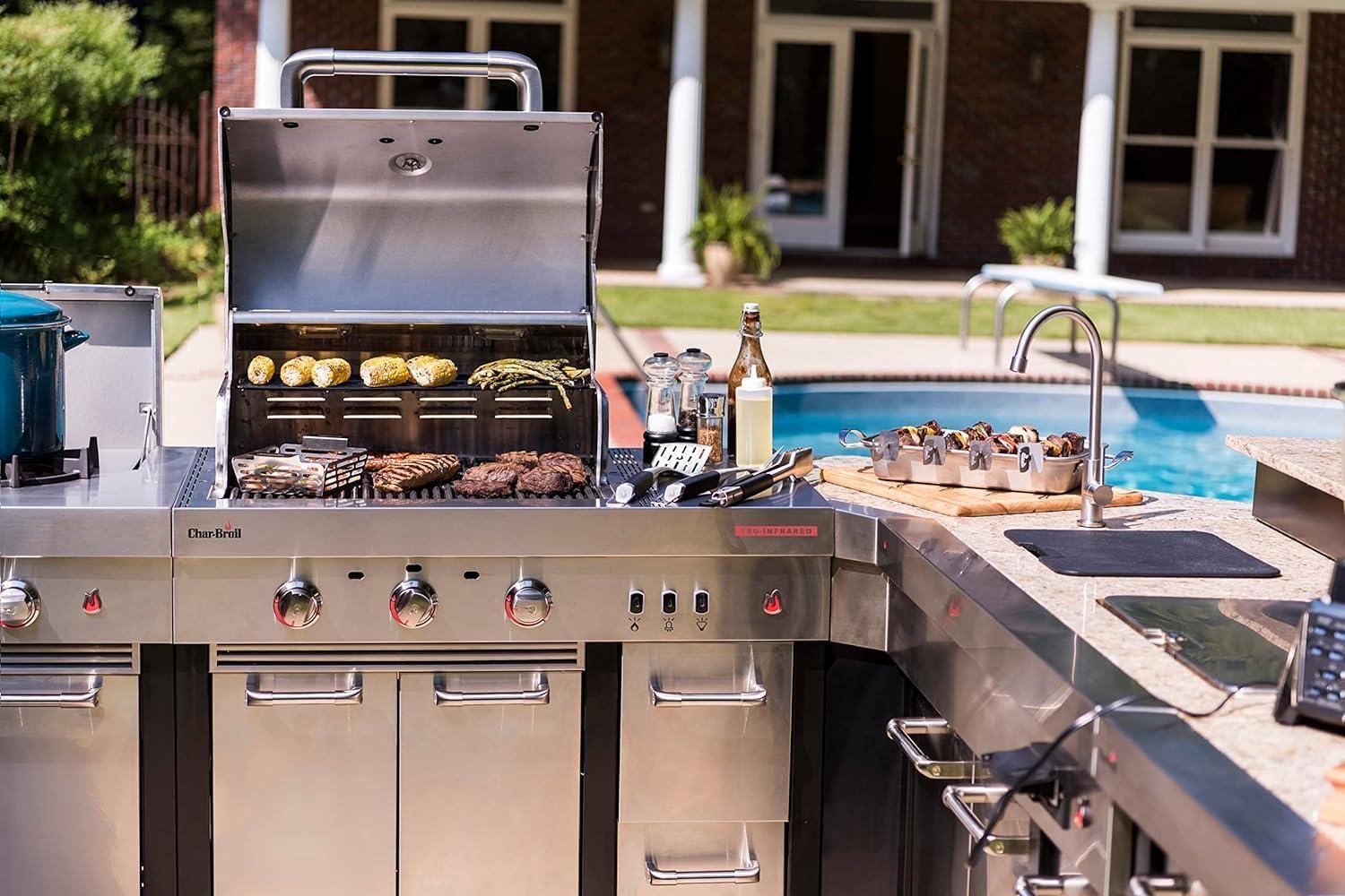imageCharbroil Medallion Series Modular Outdoor Kitchen Amplifire 3Burner Gas Grill 463246018