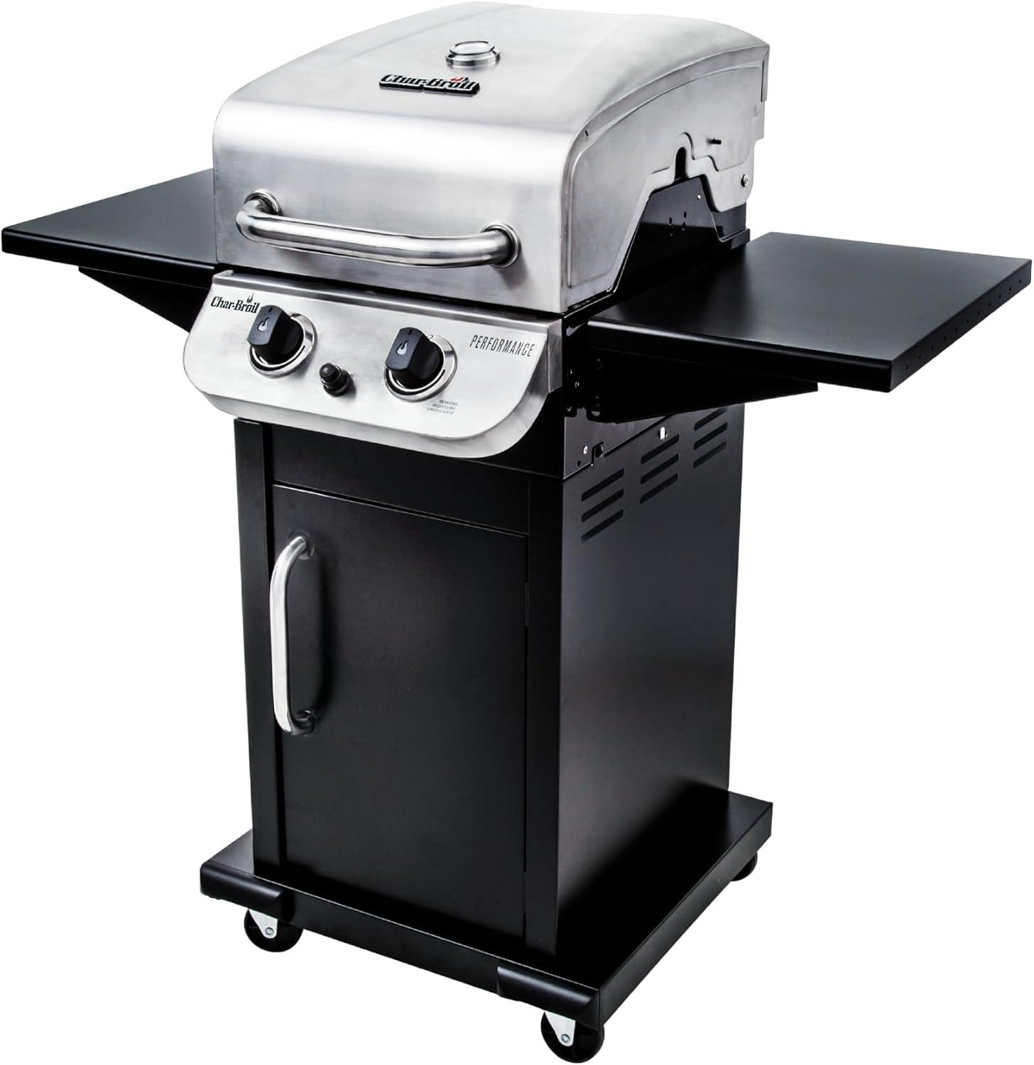 imageCharbroil Performance Series 2Burner Gas Grill Cabinet Stainless Steel 463638125Black Silver