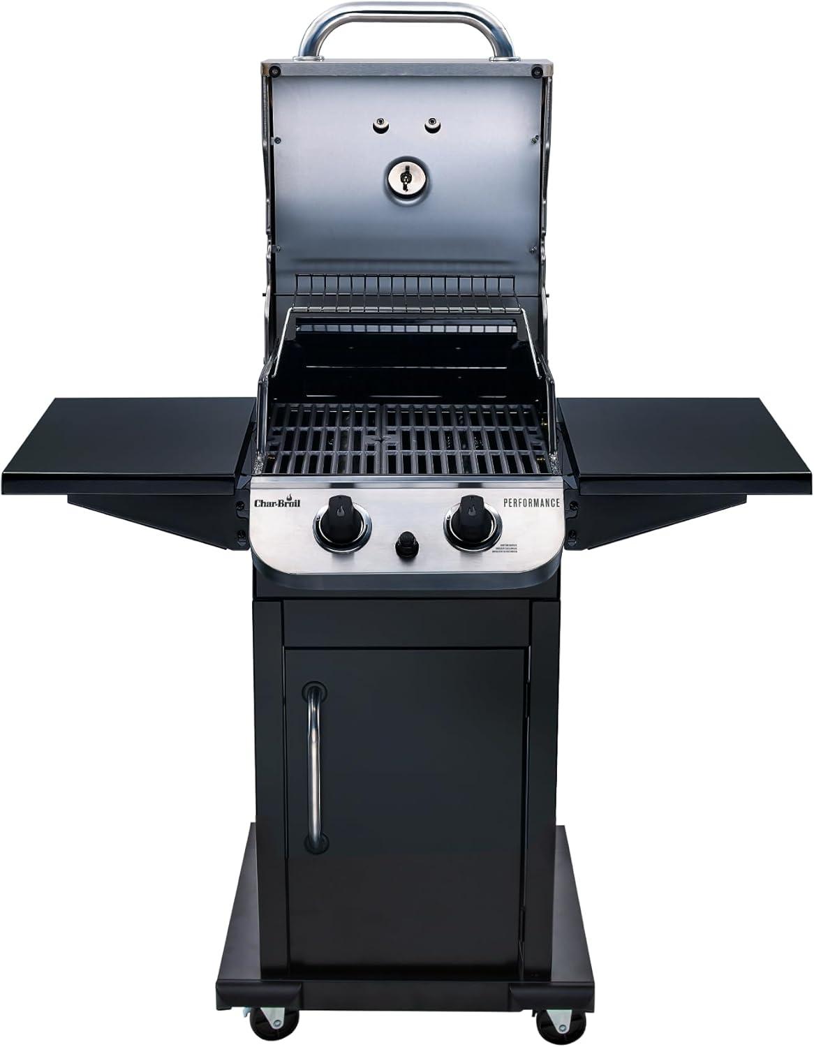 imageCharbroil Performance Series 2Burner Gas Grill Cabinet Stainless Steel 463638125Black Silver