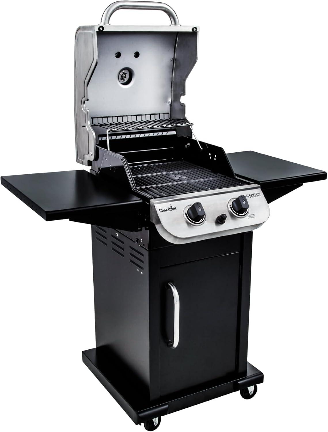 imageCharbroil Performance Series 2Burner Gas Grill Cabinet Stainless Steel 463638125Black Silver
