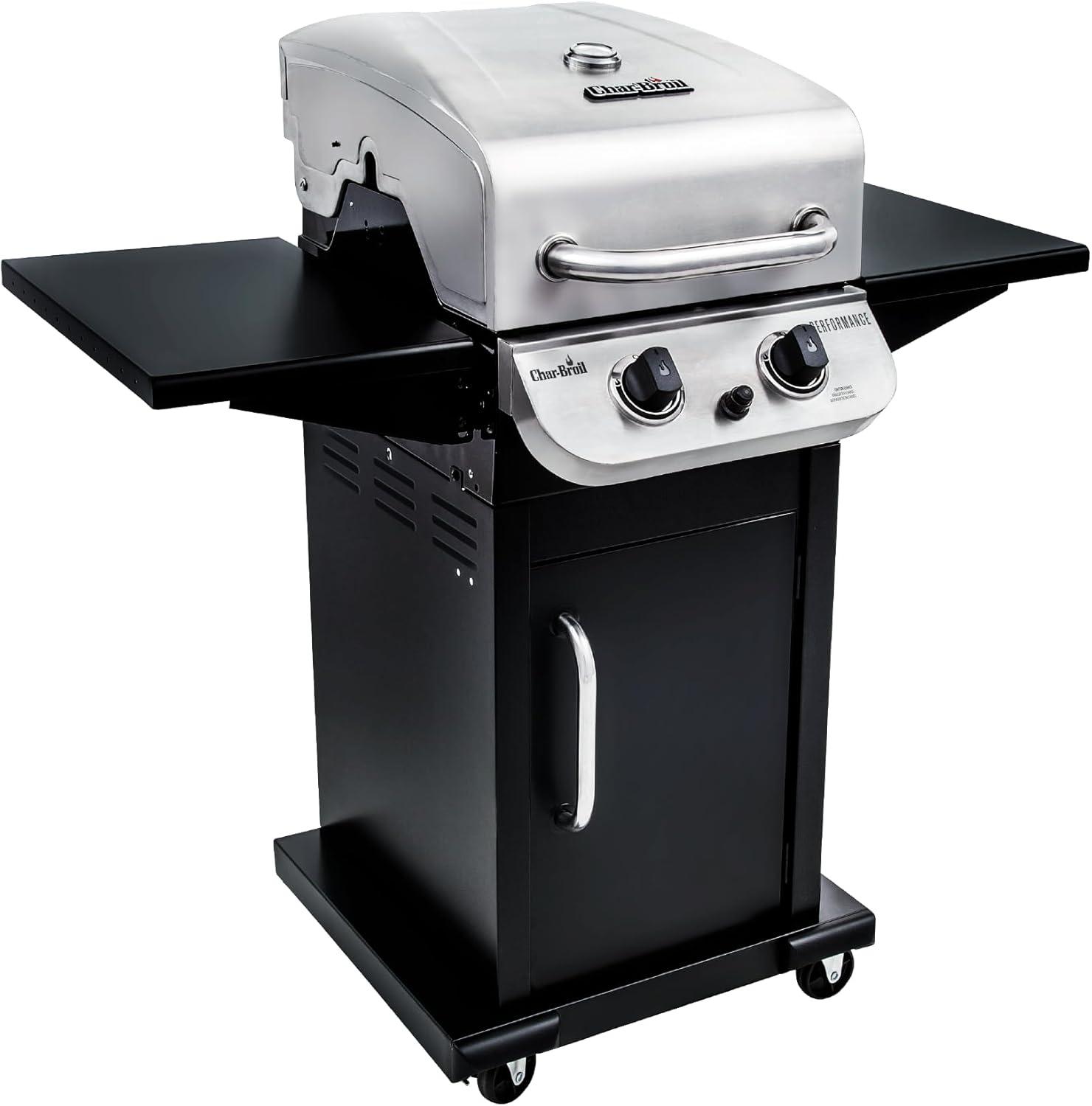 imageCharbroil Performance Series 2Burner Gas Grill Cabinet Stainless Steel 463638125Black Silver