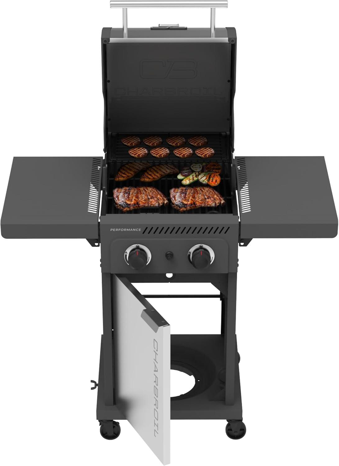imageCharbroil Performance Series 2Burner Gas Grill Cabinet Stainless Steel 463638125Dark Grey