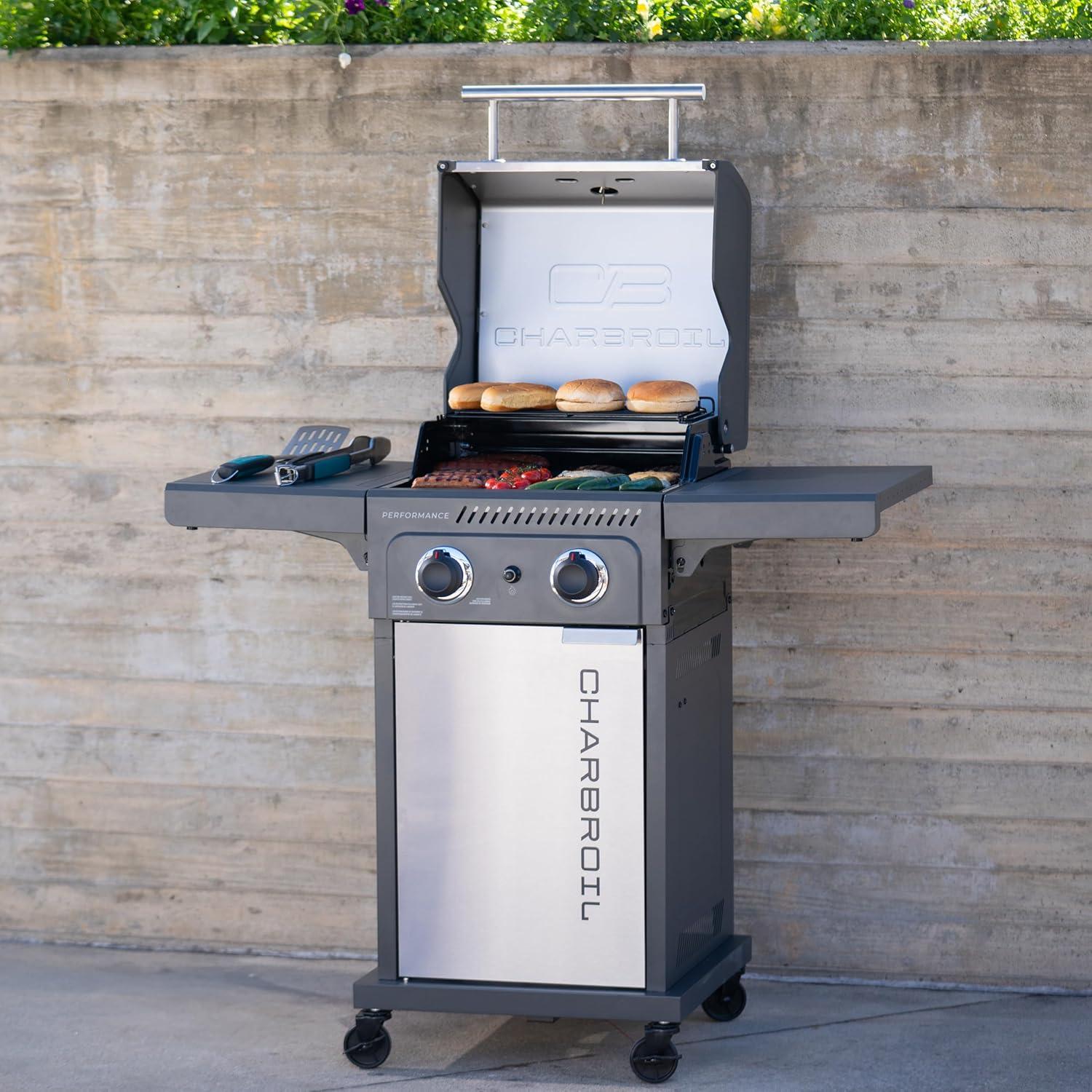 imageCharbroil Performance Series 2Burner Gas Grill Cabinet Stainless Steel 463638125Dark Grey