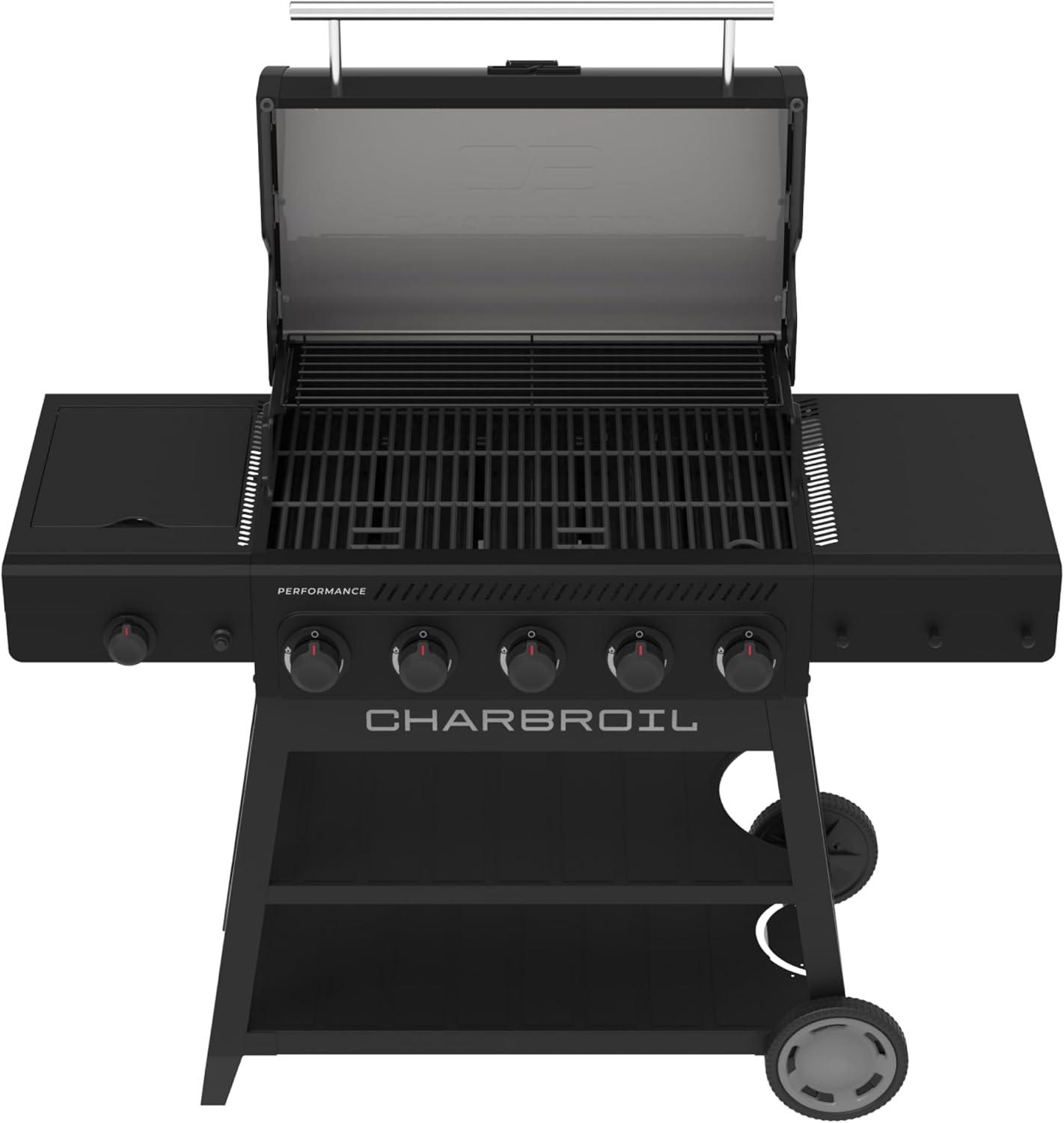 imageCharbroil Performance Series 5Burner Gas Grill Cart with Side Burner Black 463254125Black