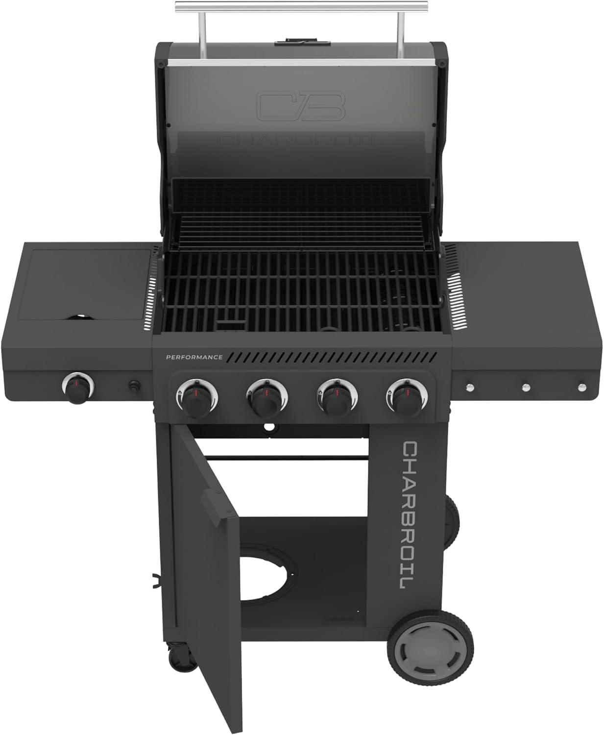imageCharbroil Performance Series 5Burner Gas Grill Cart with Side Burner Black 463254125Dark Grey