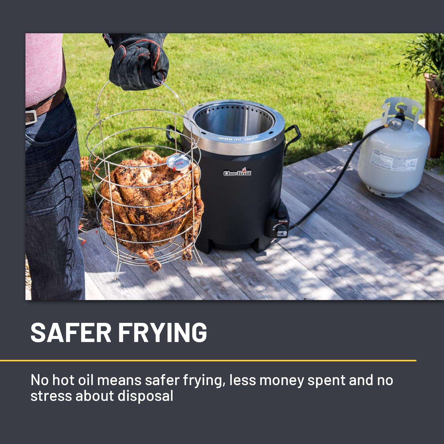 imageCharbroil The Big Easy OilLess Turkey Fryer Outdoor Air Fryer Propane Cooker Black 241021652017 Model