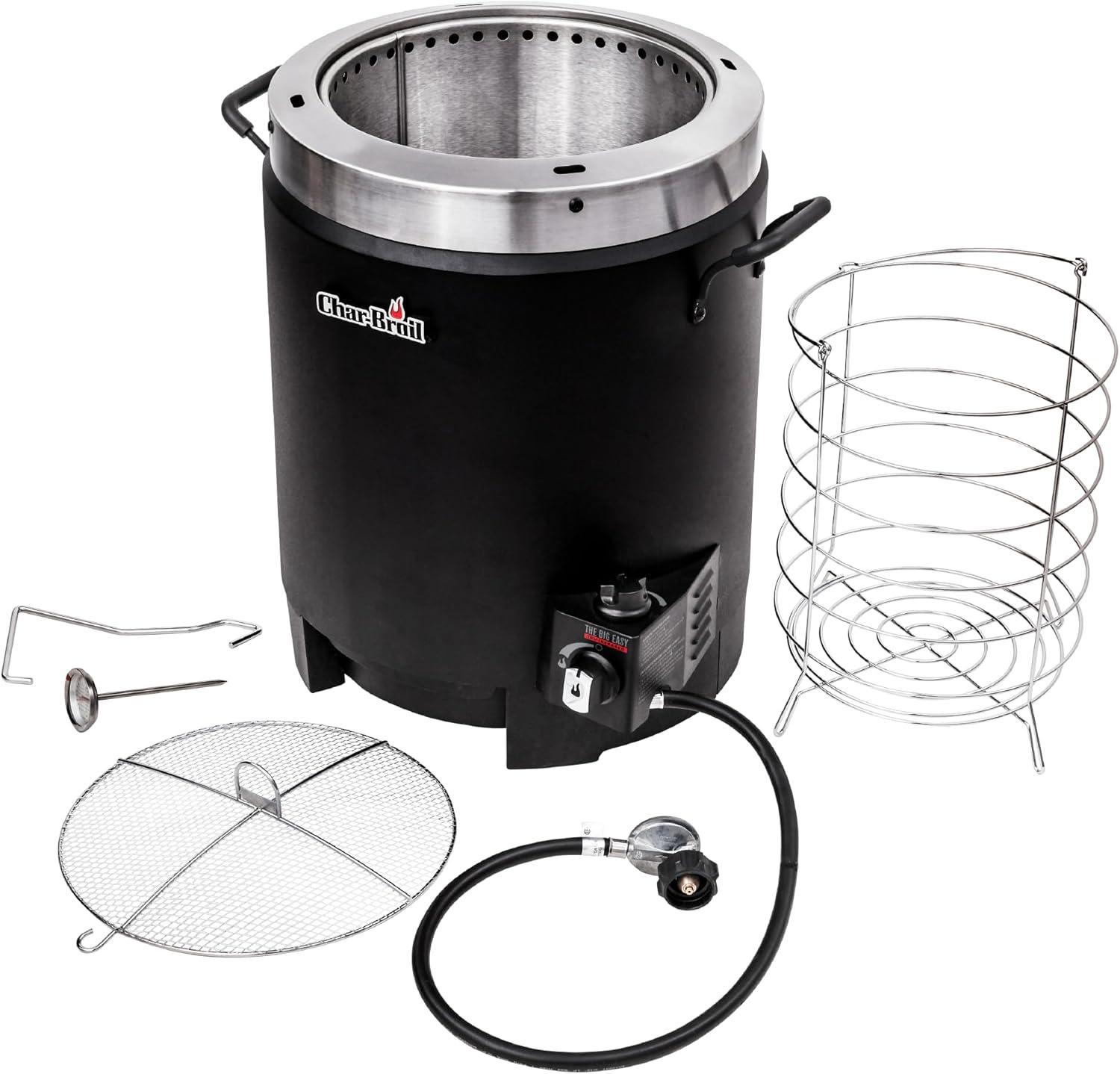 imageCharbroil The Big Easy OilLess Turkey Fryer Outdoor Air Fryer Propane Cooker Black 241021652017 Model