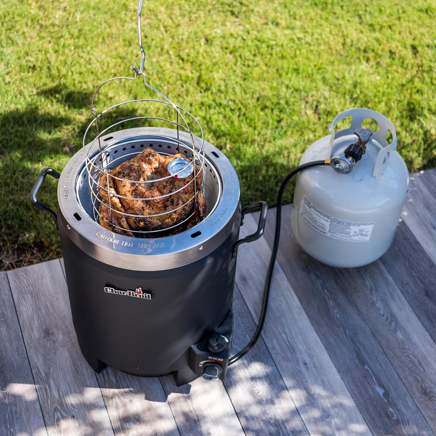 imageCharbroil The Big Easy OilLess Turkey Fryer Outdoor Air Fryer Propane Cooker Black 241021652017 Model