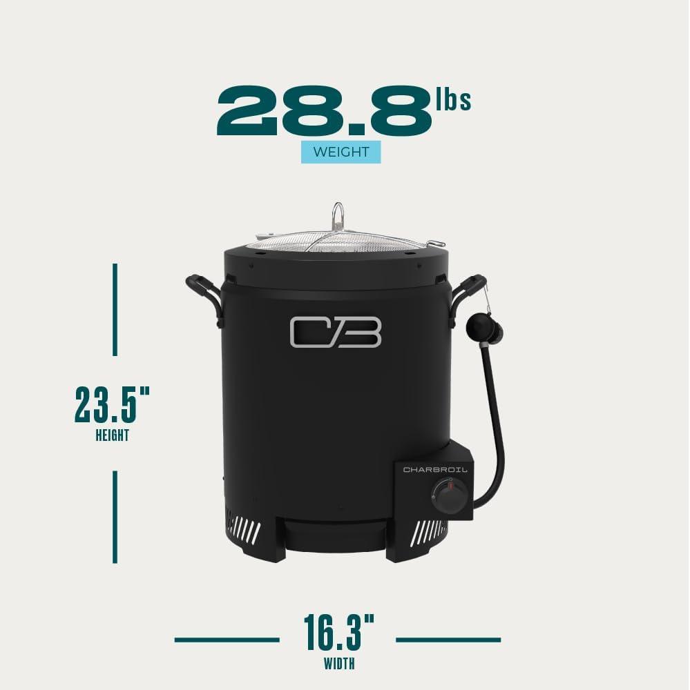 imageCharbroil The Big Easy OilLess Turkey Fryer Outdoor Air Fryer Propane Cooker Black 241021652026 Model