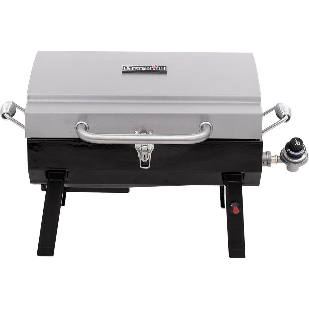 imageCharbroil 1Burner Portable Gas Grill Stainless Steel 465640214Stainless Steel Portable Grill