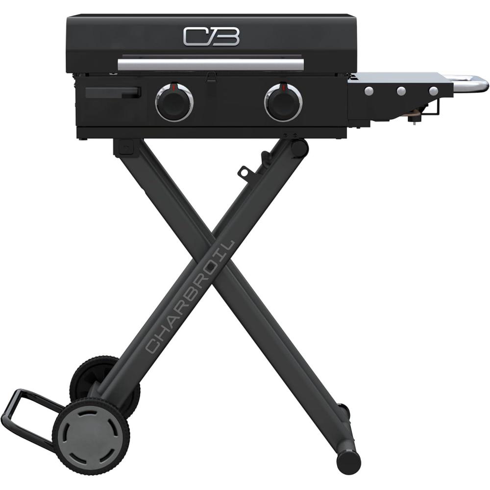 imageCharbroil 22 Performance Series Folding Cart 2Burner Portable Propane Gas Griddle Black  46371122322 Performance Series Folding Cart 2Burner