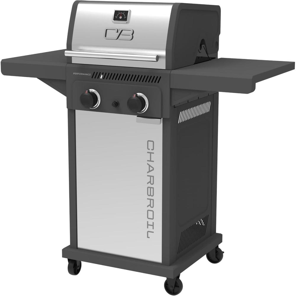 imageCharbroil Performance Series 2Burner Gas Grill Cabinet Stainless Steel 463638125Dark Grey