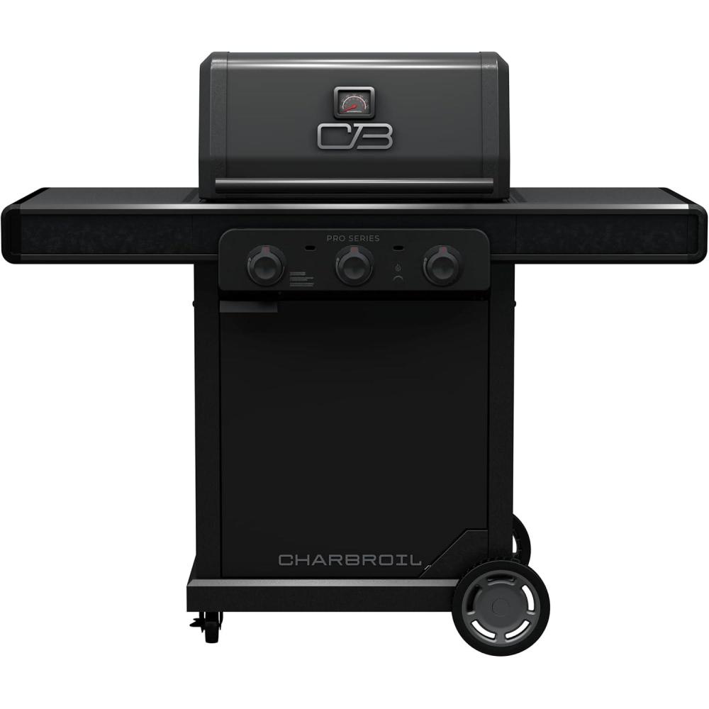 imageCharbroil Pro Series Amplifire Technology 3Burner Propane Gas Grill and Griddle Cabinet with Side Burner Black  4633667243 Burner