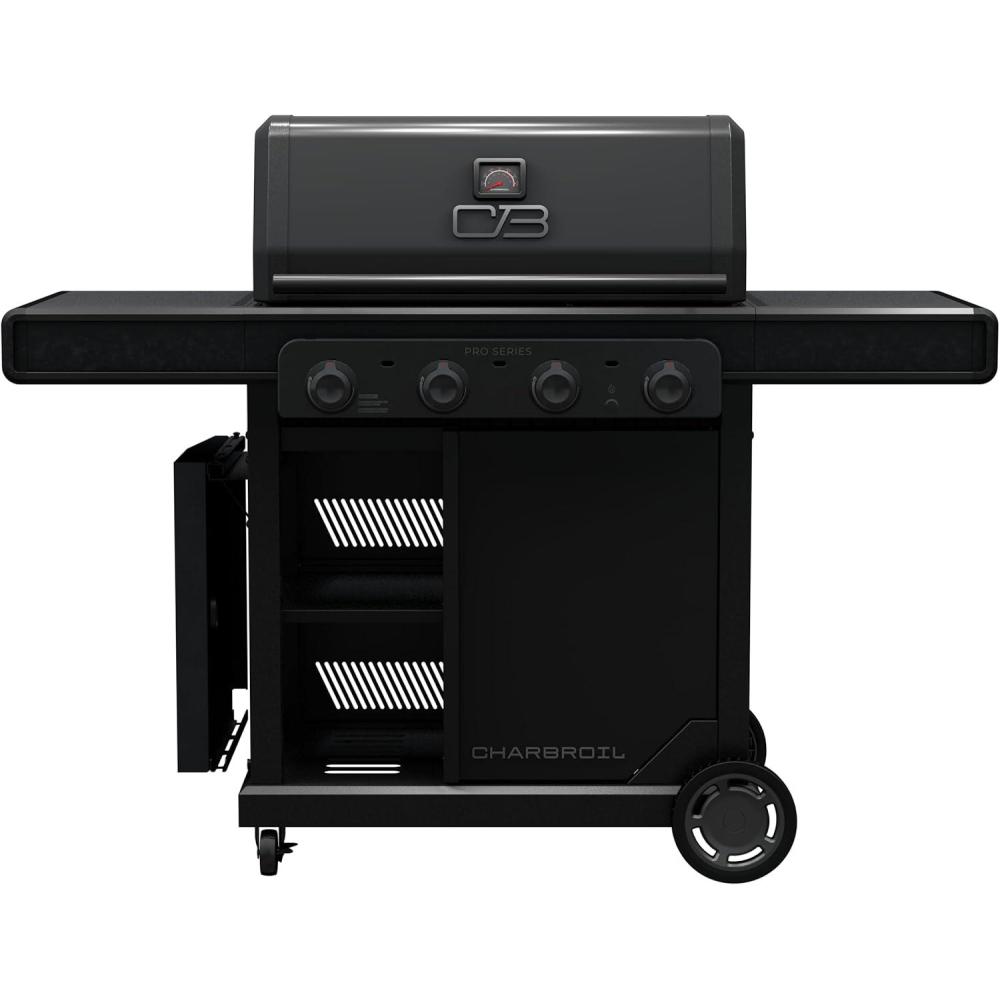 imageCharbroil Pro Series Amplifire Technology 3Burner Propane Gas Grill and Griddle Cabinet with Side Burner Black  4633667244 Burner
