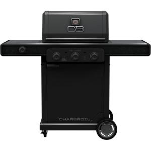Charbroil Pro Series Amplifire Technology 3-Burner Propane Gas Grill and Griddle Cabinet with Side Burner, Black – 463366724(3 Burner w/ Side Burner)