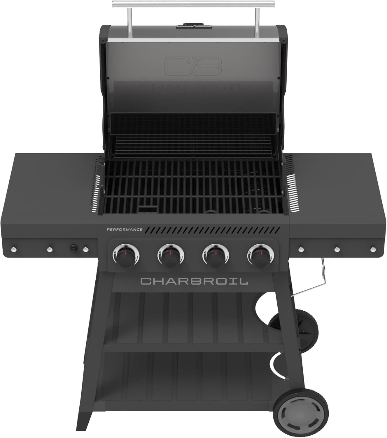 imageCharbroil Performance Series 4Burner Gas Grill Cabinet with Side Burner Black 463253925Dark Grey