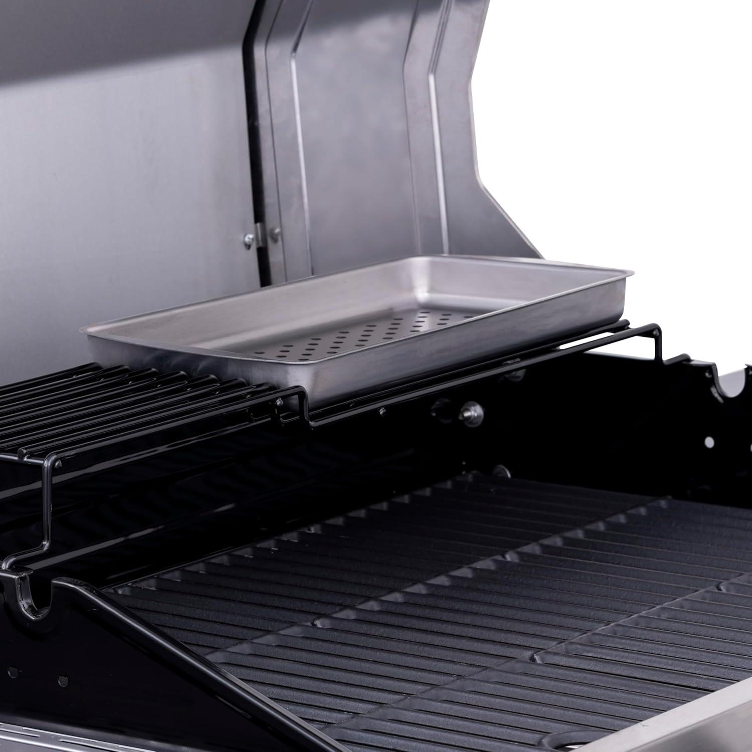 imageCharbroil Performance Series 4Burner Gas Grill Cabinet with Side Burner Black 463253925Silver