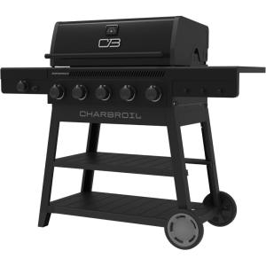 Charbroil Performance Series 4-Burner Gas Grill Cabinet with Side Burner, Black – 463253925(Black)