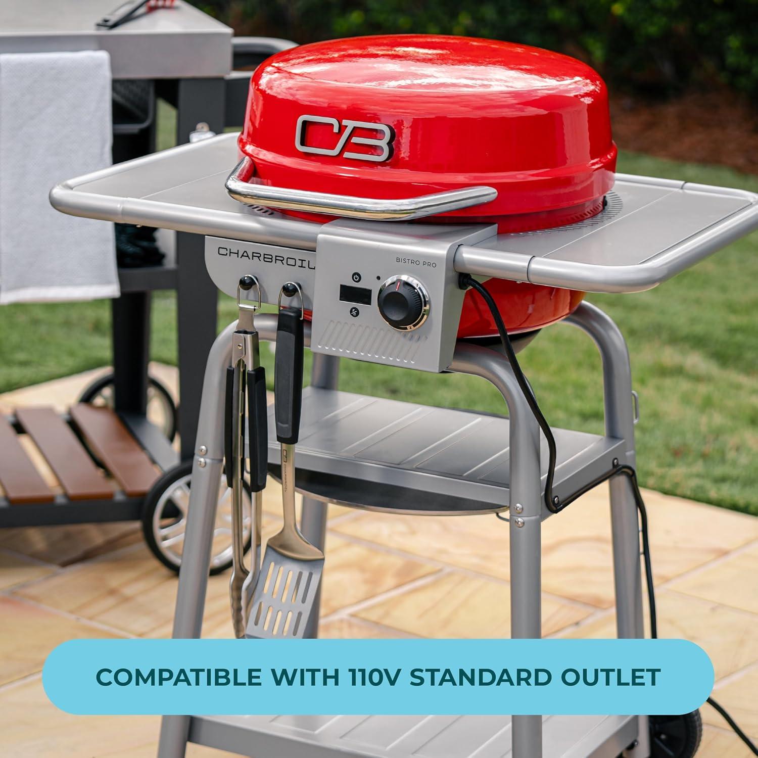 imageCharBroil Patio Bistro TRUInfrared Electric Grill Red 20602109Red