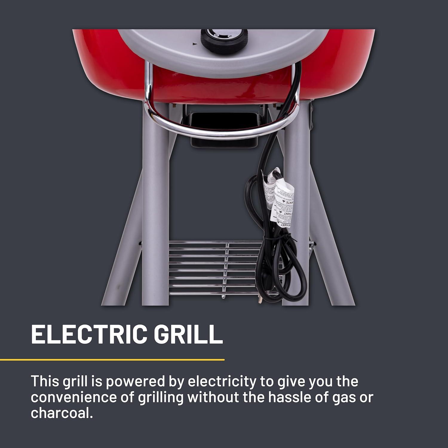 imageCharBroil Patio Bistro TRUInfrared Electric Grill Red 20602109Red